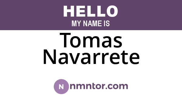 Tomas Navarrete