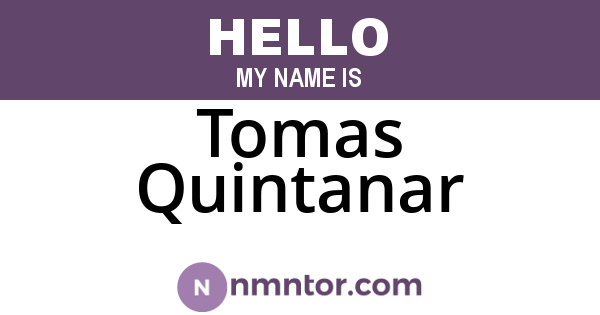 Tomas Quintanar