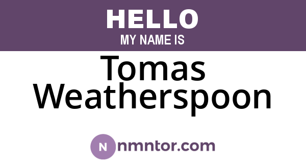 Tomas Weatherspoon