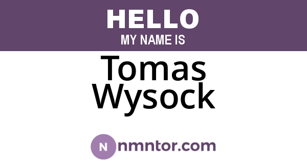Tomas Wysock