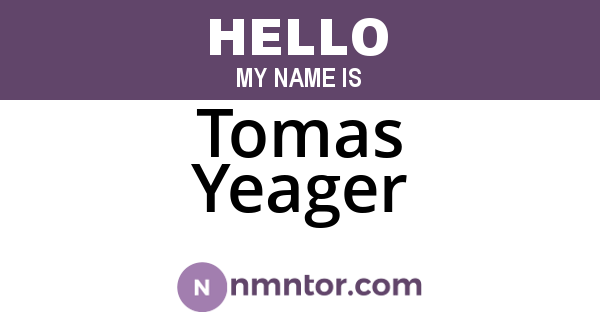 Tomas Yeager