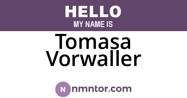 Tomasa Vorwaller