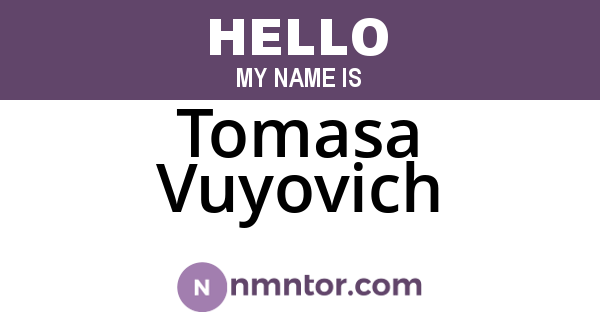 Tomasa Vuyovich