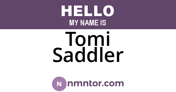 Tomi Saddler