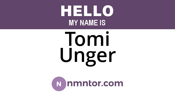 Tomi Unger