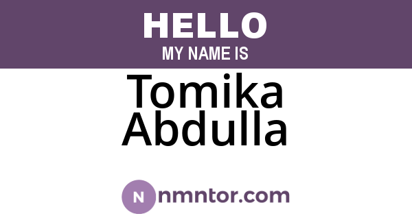 Tomika Abdulla