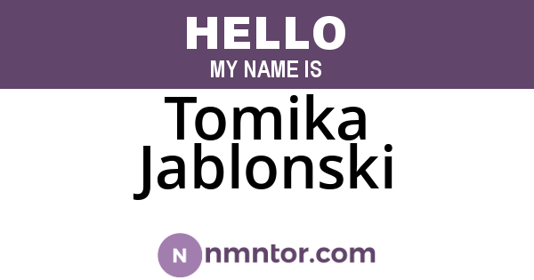 Tomika Jablonski