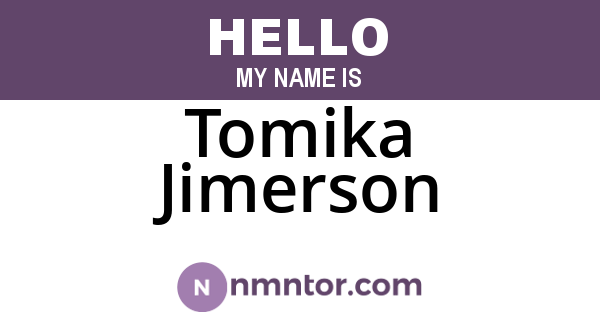 Tomika Jimerson