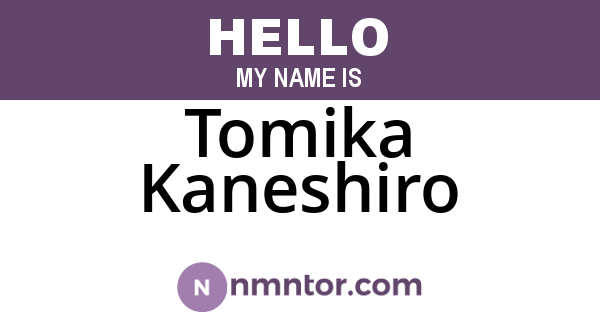 Tomika Kaneshiro