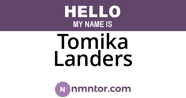 Tomika Landers