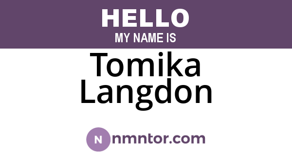 Tomika Langdon