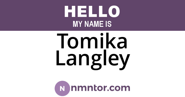 Tomika Langley