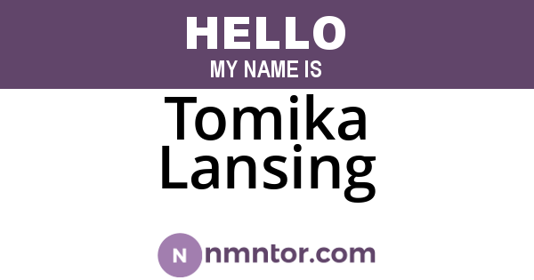 Tomika Lansing
