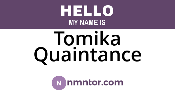 Tomika Quaintance