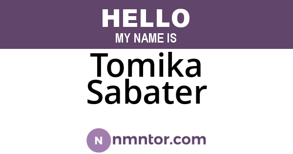 Tomika Sabater