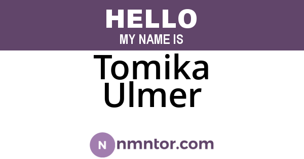 Tomika Ulmer