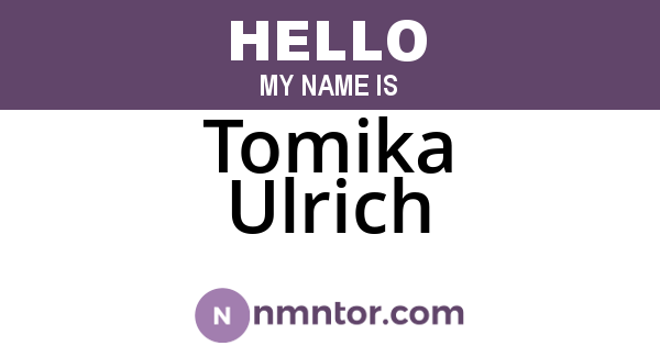 Tomika Ulrich