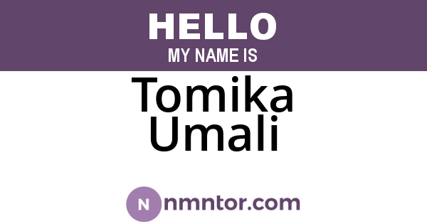 Tomika Umali