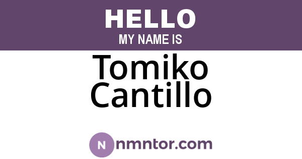 Tomiko Cantillo