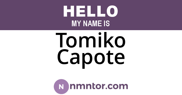 Tomiko Capote