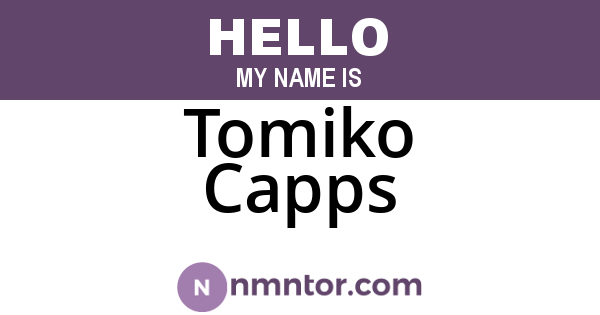 Tomiko Capps