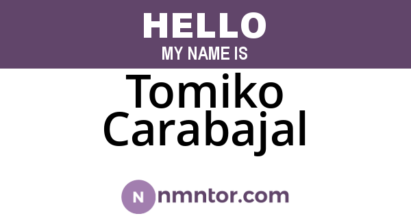 Tomiko Carabajal
