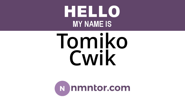 Tomiko Cwik