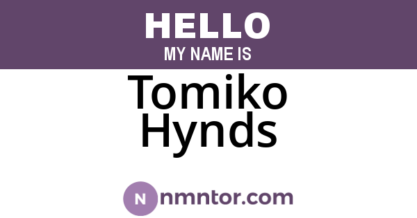 Tomiko Hynds