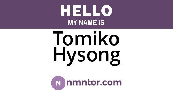 Tomiko Hysong