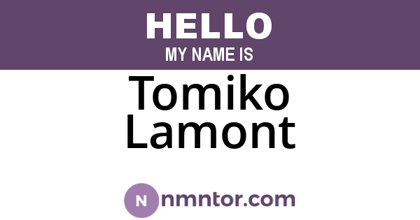 Tomiko Lamont
