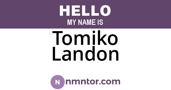 Tomiko Landon