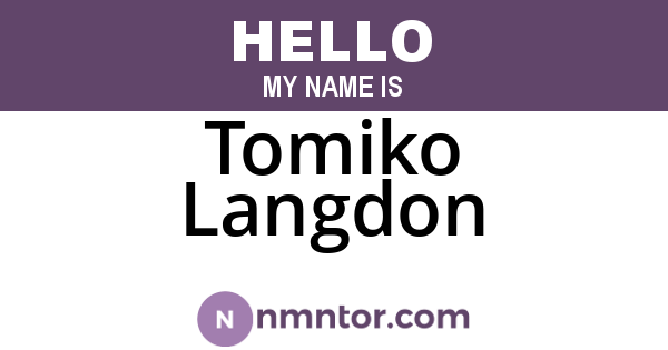 Tomiko Langdon