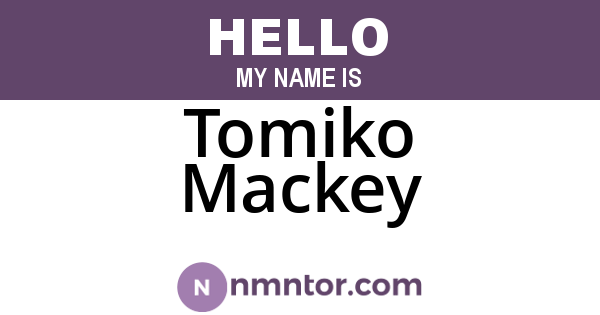 Tomiko Mackey