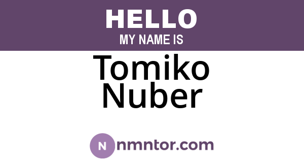 Tomiko Nuber