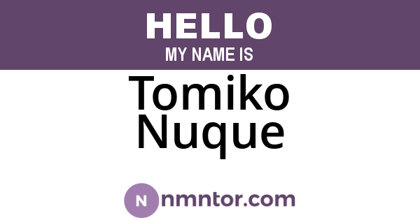 Tomiko Nuque