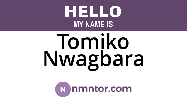 Tomiko Nwagbara