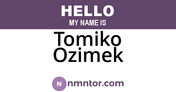Tomiko Ozimek