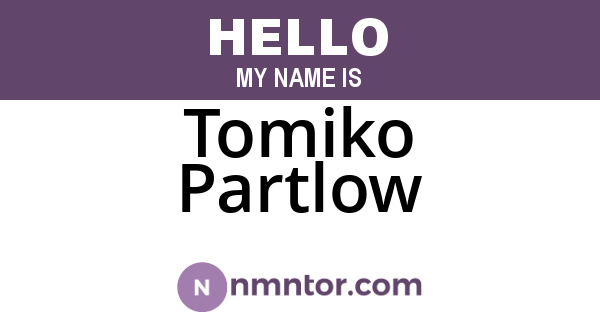 Tomiko Partlow
