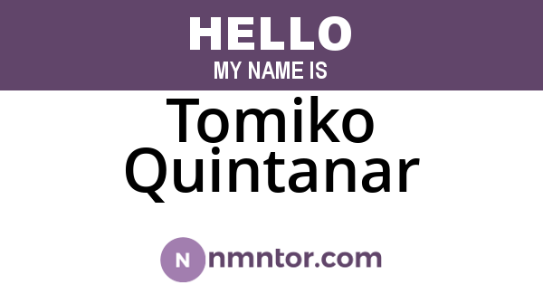 Tomiko Quintanar