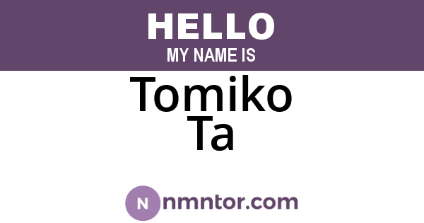 Tomiko Ta