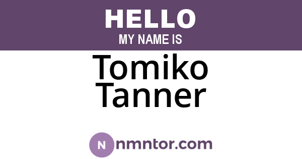 Tomiko Tanner