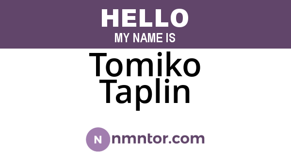 Tomiko Taplin