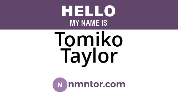 Tomiko Taylor