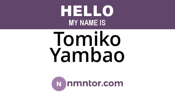Tomiko Yambao