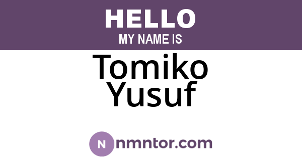 Tomiko Yusuf