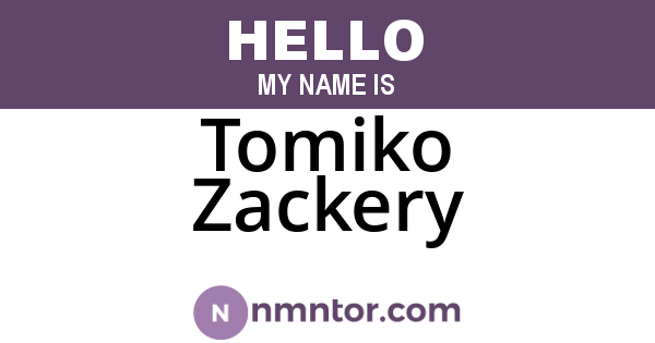 Tomiko Zackery