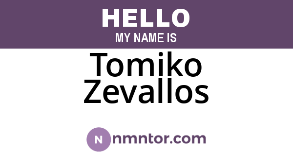 Tomiko Zevallos