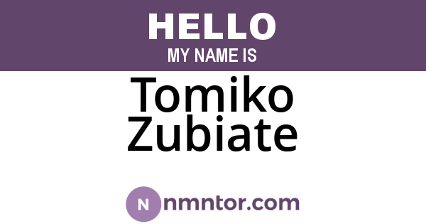 Tomiko Zubiate