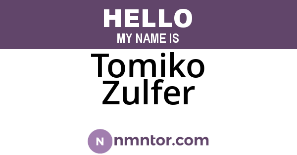 Tomiko Zulfer