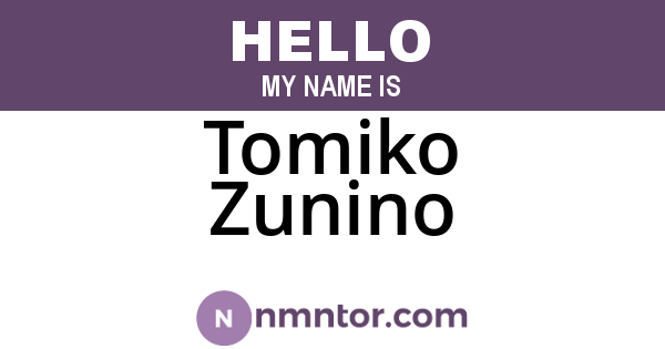 Tomiko Zunino